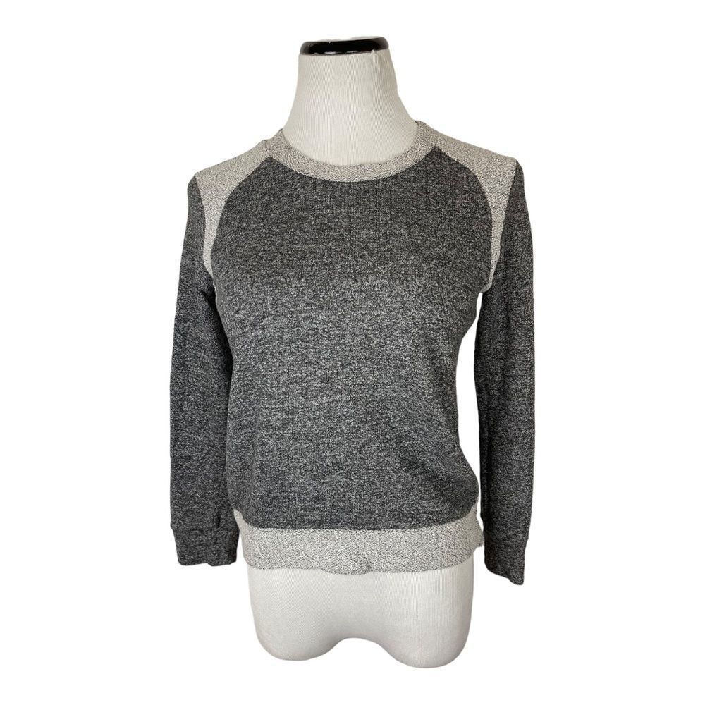 Freeloader Two Tone Gray Sweatshirt Sz XS Classic Comfy Casual